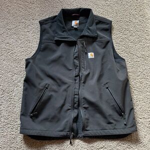 Carhartt Zip-Up Utility Vest – Men’s Large (Black)